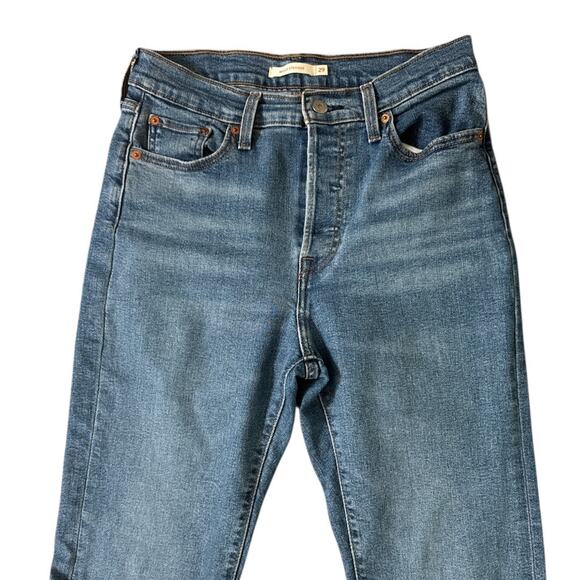 Levi’s Wedgie Straight Blue Jeans Size 29 - Picture 3 of 9